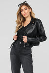 Remind Me Later Faux Leather Jacket