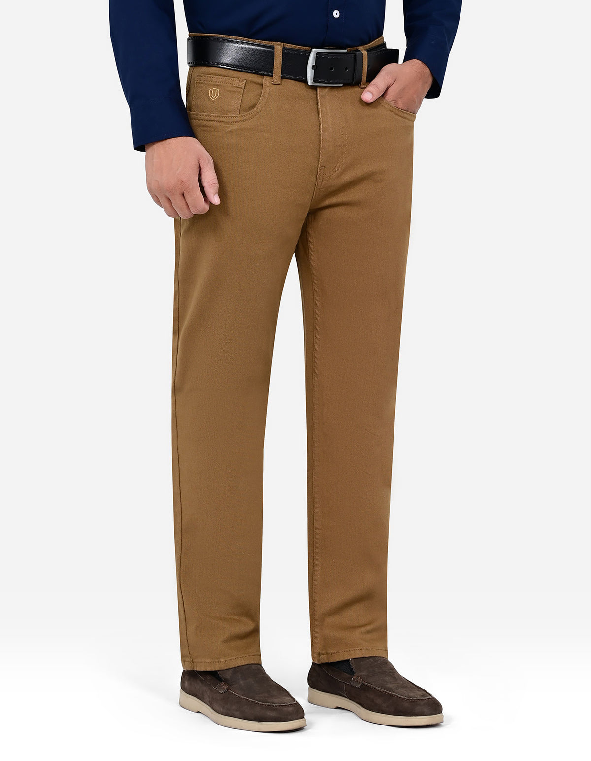Camel Straight Fit Denim
