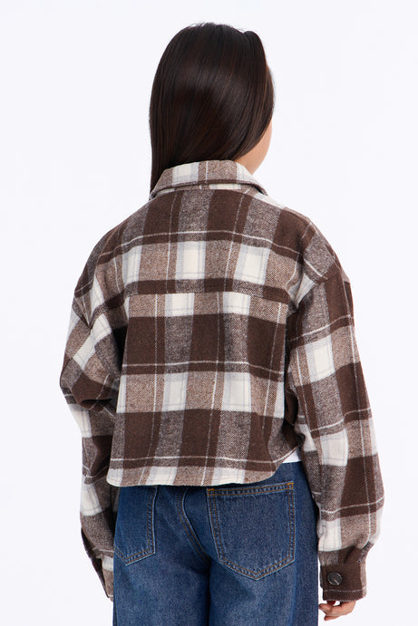 Mini Don't Wait Flannel Plaid Shirt