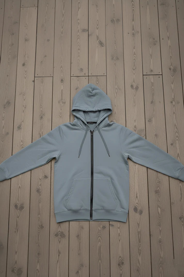 Zipper Hoodie - Gray
