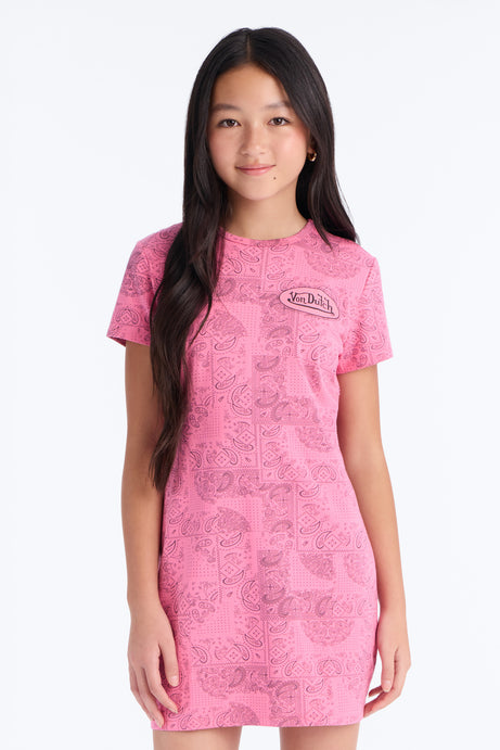Mini Von Dutch Paisley TShirt Dress