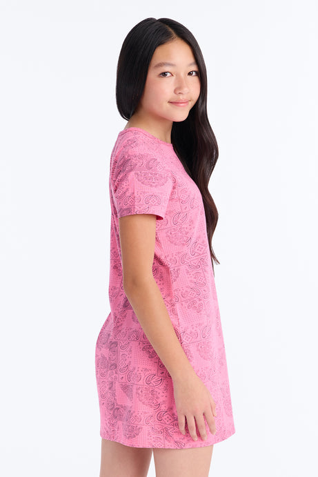 Mini Von Dutch Paisley TShirt Dress