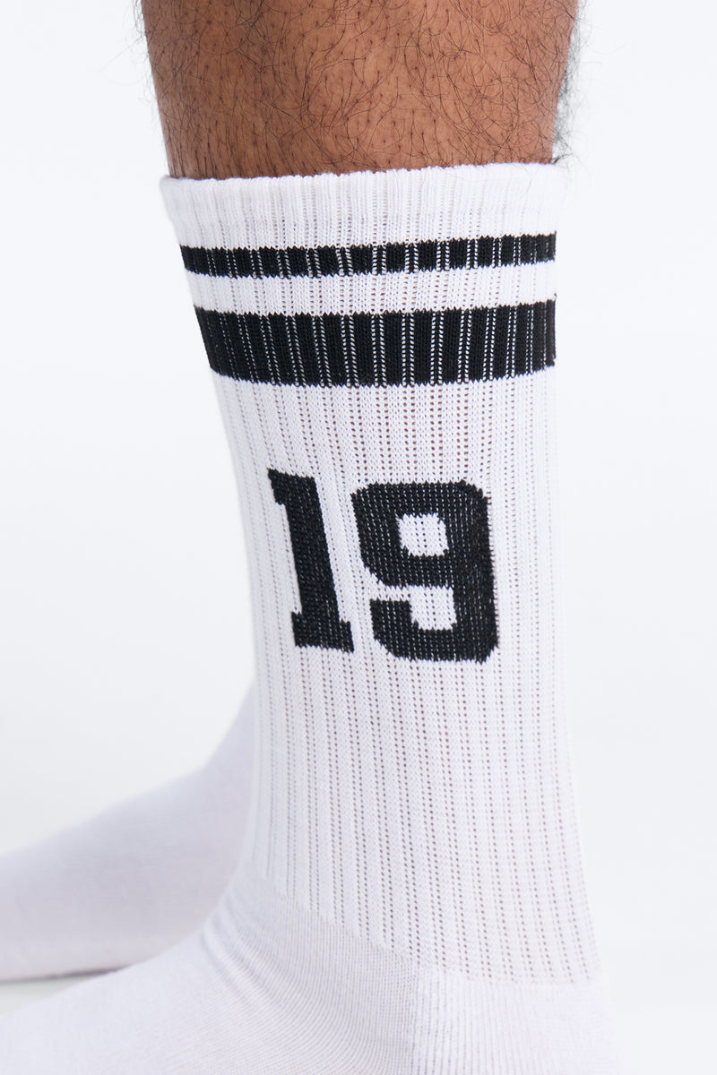 Varsity 19 Stripe Crew Socks