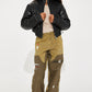 Mini Puff Baby Faux Leather Bomber Jacket