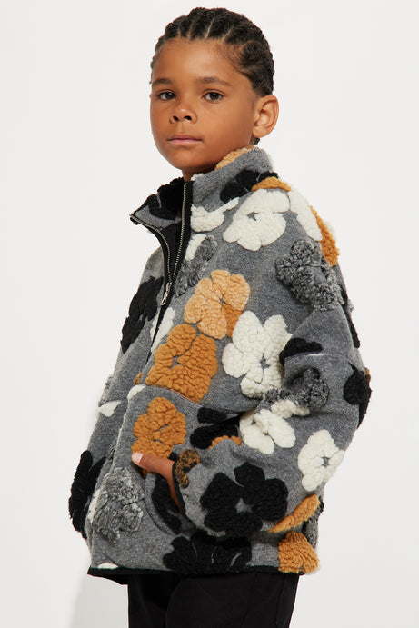 Mini Sherpa Tears Oversized Zip Jacket
