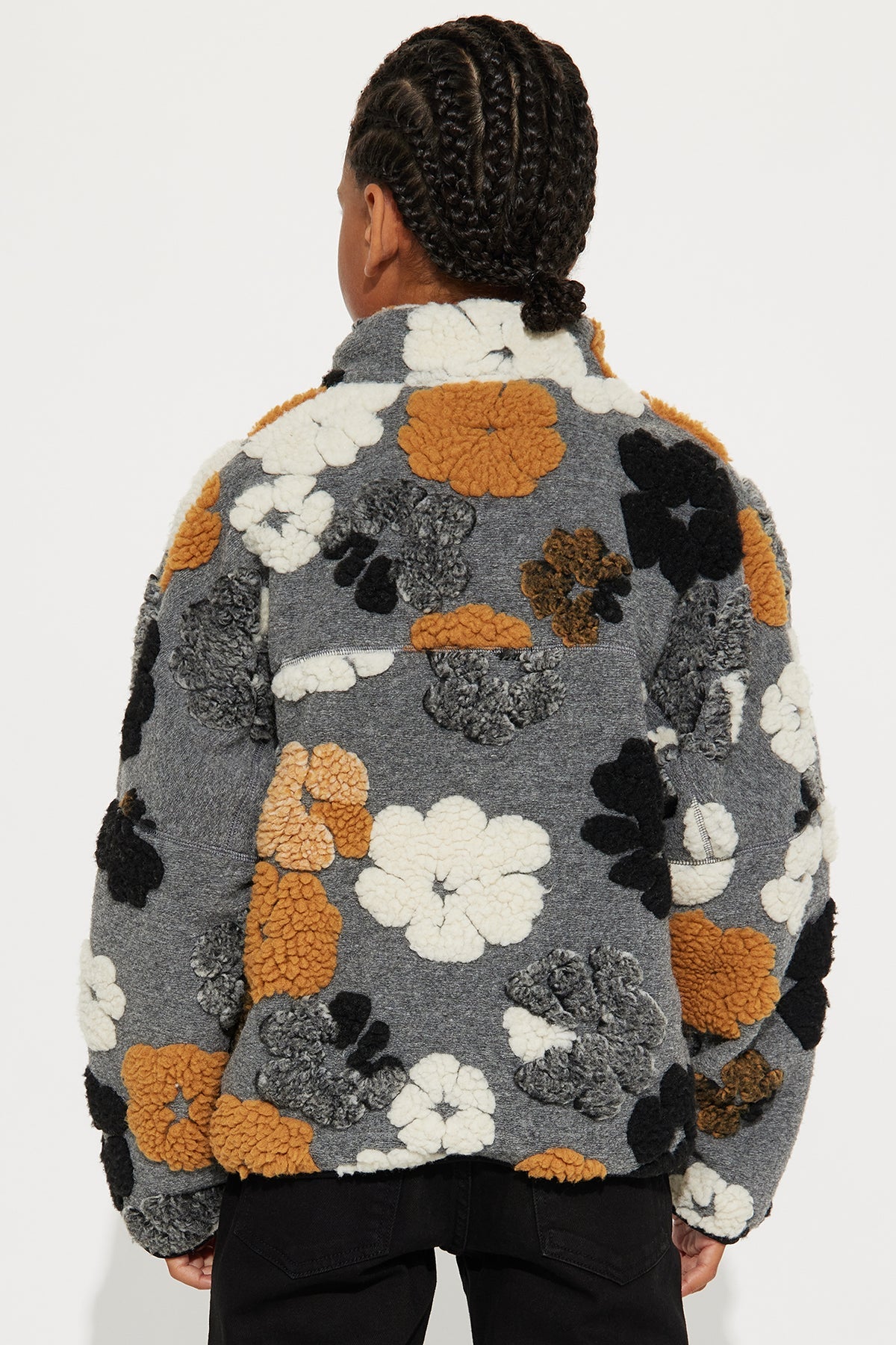 Mini Sherpa Tears Oversized Zip Jacket