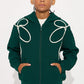 Mini Soho Weave Applique Textured Zip Hoodie