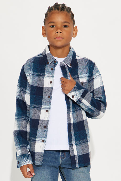 Mini Know What's Up Flannel Button Down Shirt
