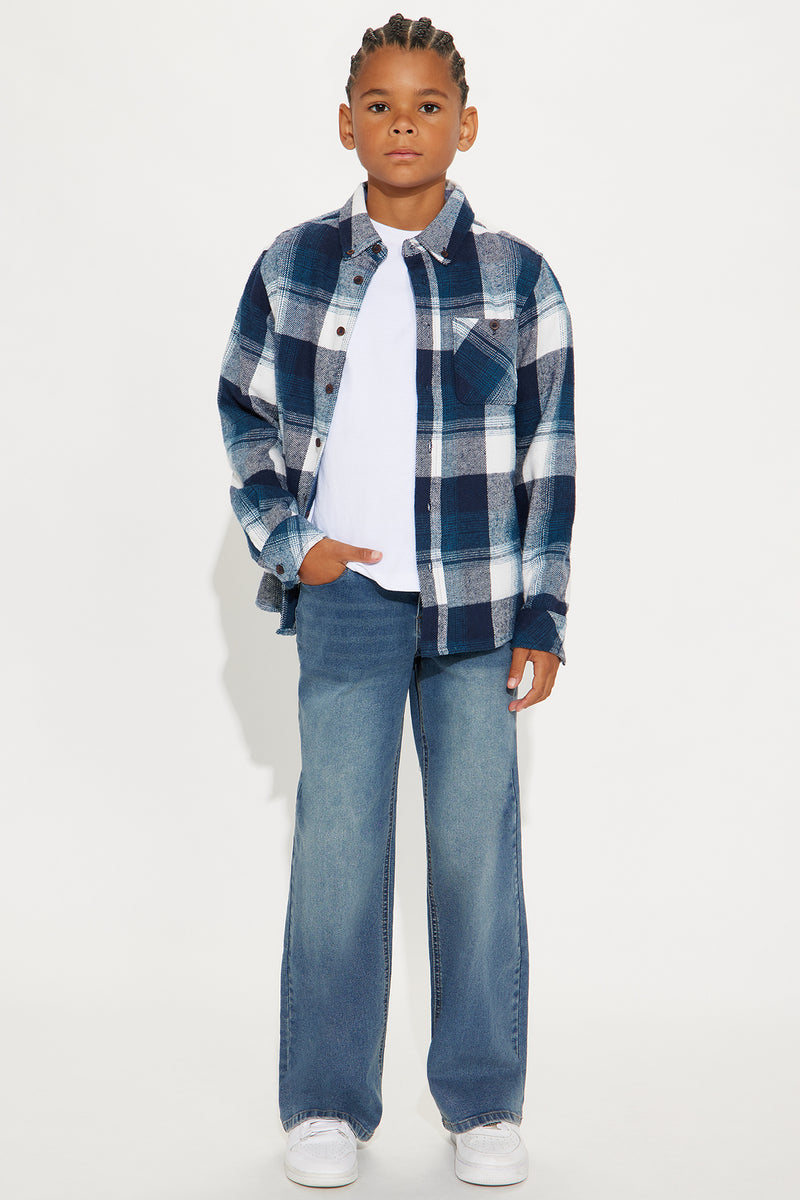Mini Know What's Up Flannel Button Down Shirt