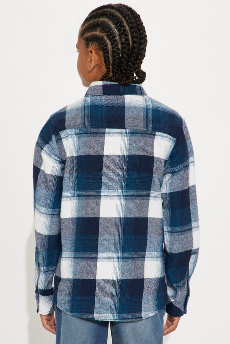 Mini Know What's Up Flannel Button Down Shirt