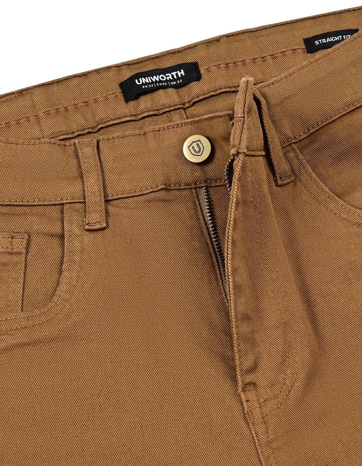 Camel Straight Fit Denim