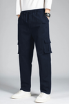 Mens Cotton Cargo Pants-deep Navy