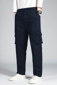 Mens Cotton Cargo Pants-deep Navy