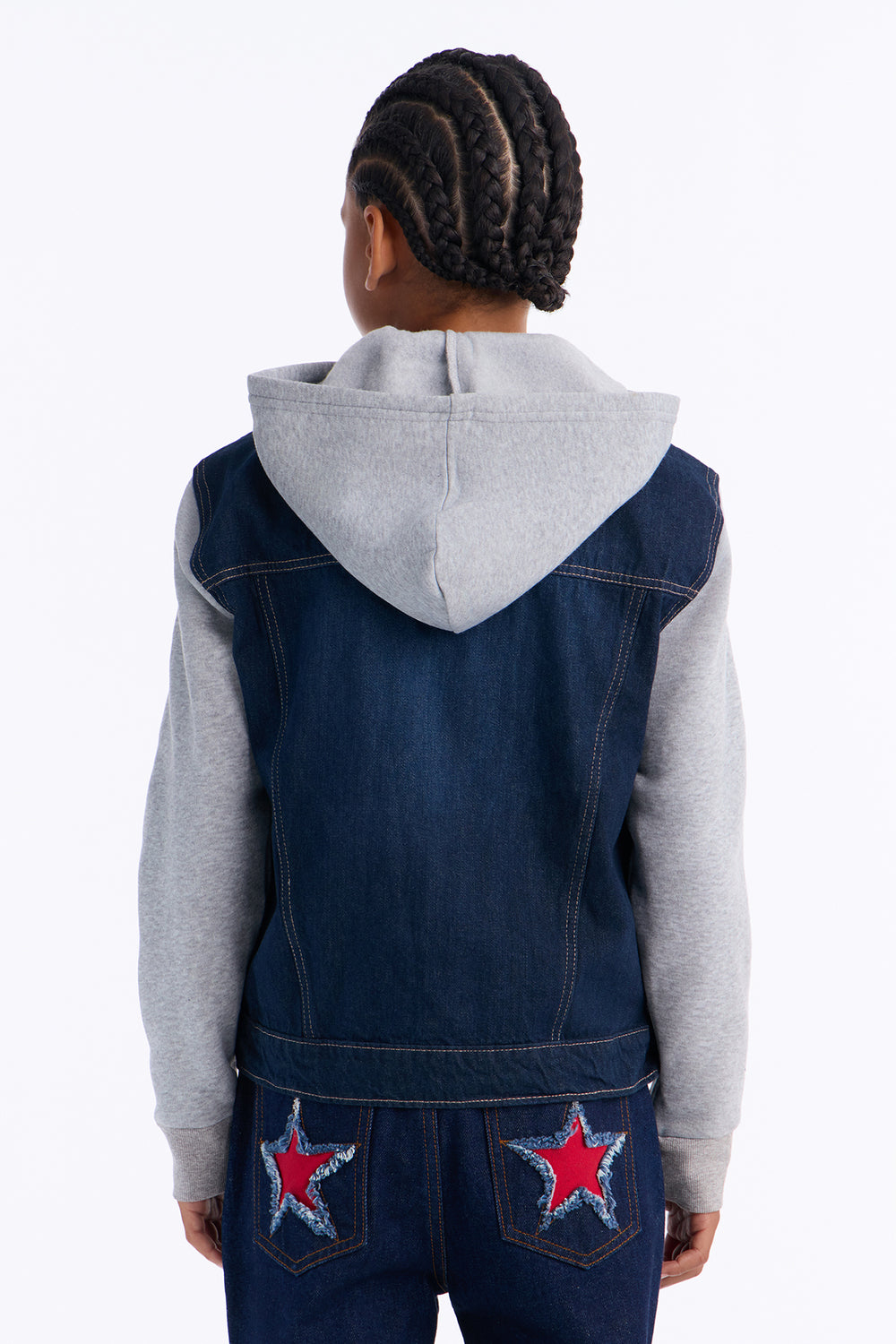 Mini Know For Sure Denim And Fleece Jacket