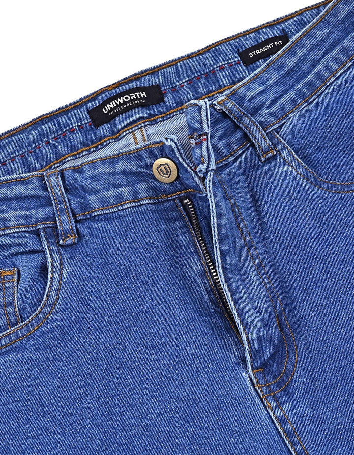 L Blue Straight Fit Denim