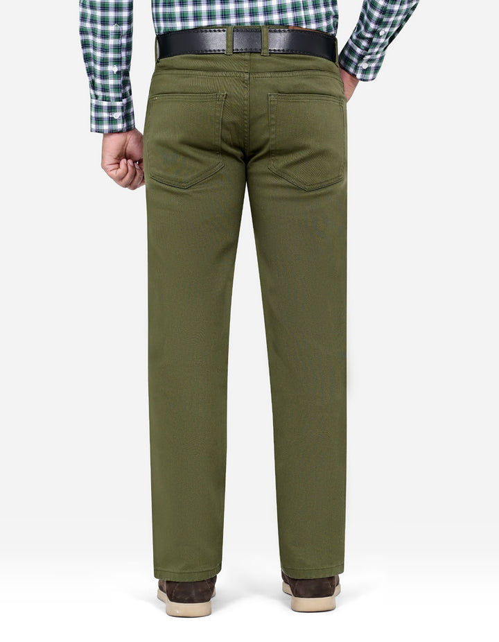 Olive Straight Fit Denim