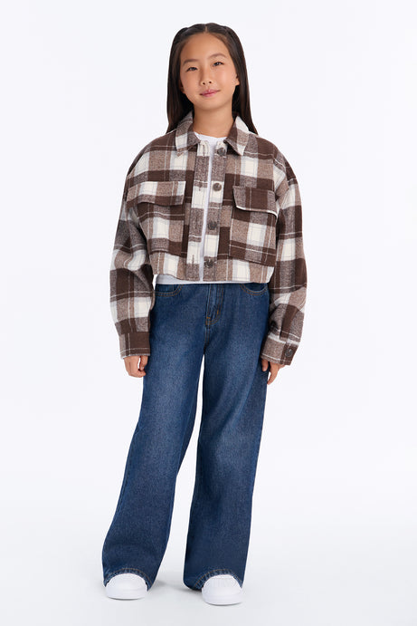Mini Don't Wait Flannel Plaid Shirt