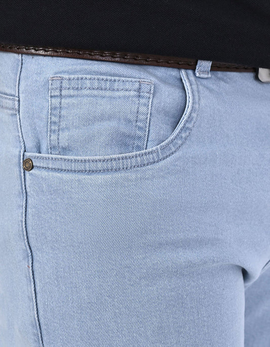 Ice Blue Straight Fit Denim
