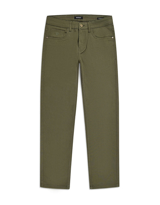 Olive Straight Fit Denim