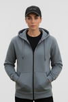 Zipper Hoodie - Gray